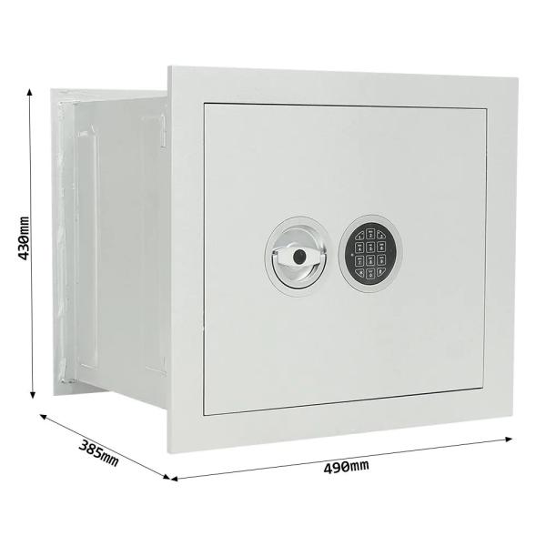 Rottner Wandtresor EN1 Stone SE 45 Premium Elektronikschloss weißaluminium T04940